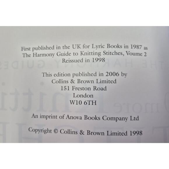 The Harmony Guides 450/440 Knitting Stitches 2 Volumes - Picture 9 of 15